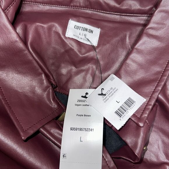 Cotton On Vegan Leather Shirt - Picture 4 of 4